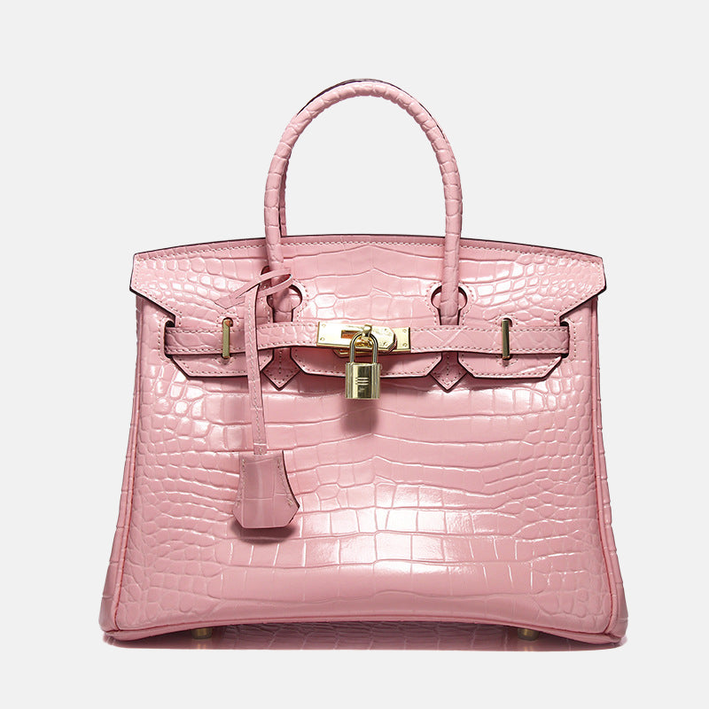 Hermes Exceptional Collection(another edition) Shiny Rouge H Porosus Crocodile 30 cm Birkin Bag